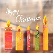 Kerstmis kleurrijke geschilderde papier uitgesnede raamsticker (Vel 2)