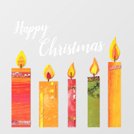 Kerstmis kleurrijke geschilderde papier uitgesnede raamsticker