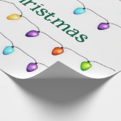 Kerstmis Kleurrijke Lichten Inpakpapier (Hoek)