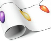 Kerstmis Kleurrijke Lichten Inpakpapier (Rol Hoek)