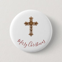 Kerstmis Knop - Kruis