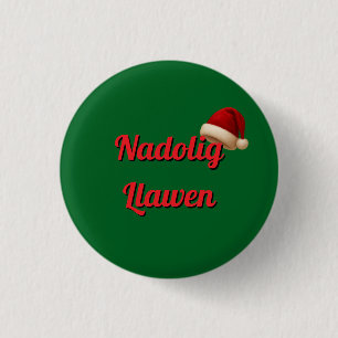 Kerstmis Knop - Nadolig Ilawen Ronde Button 3,2 Cm