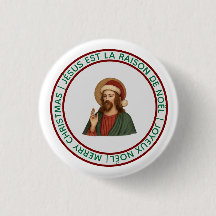 Kerstmis Knop - Prettig Kerstfeest Jezus Reden