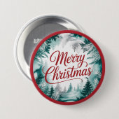 Kerstmis Knop Ronde Button 7,6 Cm (Voorkant /achterkant)