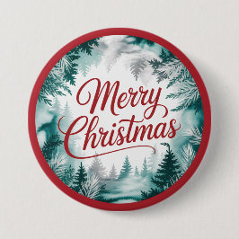 Kerstmis Knop Ronde Button 7,6 Cm