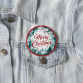 Kerstmis Knop Ronde Button 7,6 Cm (In situ)