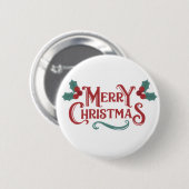 Kerstmis Knop – Vakantie Kado Accessoire Ronde Button 5,7 Cm (Voorkant /achterkant)