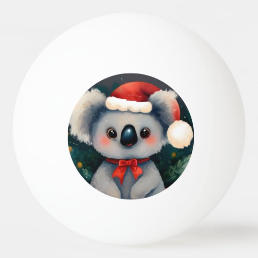 Kerstmis Koala (1) Pingpongbal (Voorkant)