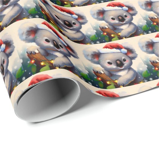 Kerstmis Koala 2 Cadeaupapier (Rol Hoek)