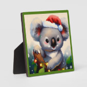 Kerstmis Koala 2 Fotoplaat (Voorkant)
