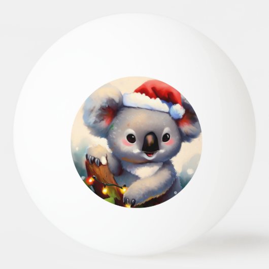 Kerstmis Koala (2) Pingpongbal (Voorkant)
