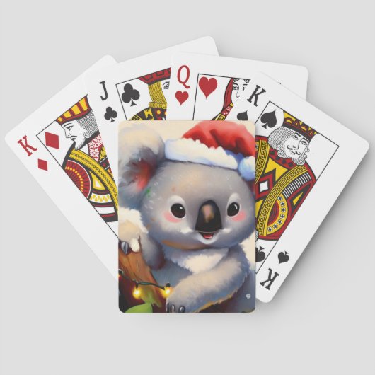 Kerstmis Koala (2) Pokerkaarten (Achterkant)
