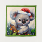 Kerstmis Koala 2 Wandkleed (Voorkant)