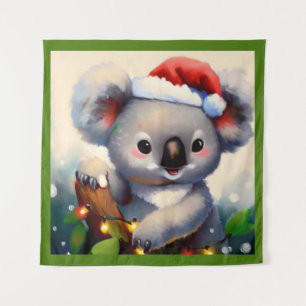 Kerstmis Koala 2 Wandkleed