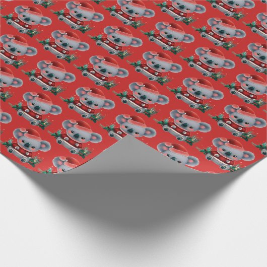 Kerstmis Koala 3 Cadeaupapier (Hoek)