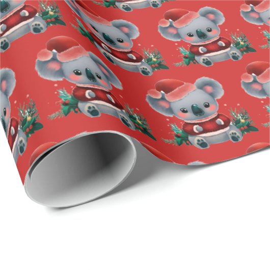 Kerstmis Koala 3 Cadeaupapier (Rol Hoek)