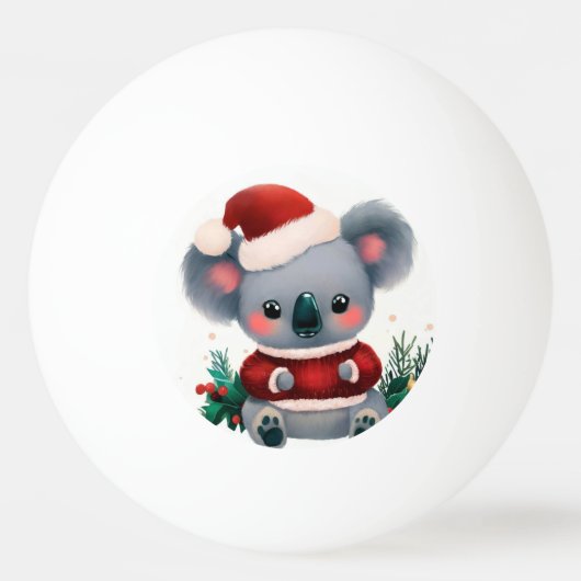 Kerstmis Koala (3) Pingpongbal (Voorkant)
