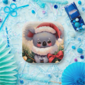 Kerstmis Koala 4 Papieren Bordje (Feest)