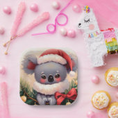 Kerstmis Koala 4 Papieren Bordje (Feest)