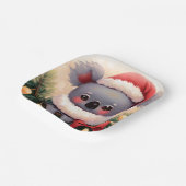 Kerstmis Koala 4 Papieren Bordje (Gebogen)