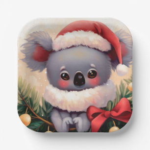 Kerstmis Koala 4 Papieren Bordje