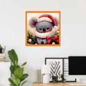 Kerstmis Koala 4 Poster (Thuiskantoor)