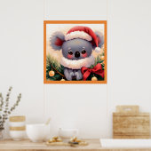 Kerstmis Koala 4 Poster (Keuken)