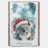 Kerstmis Koala, aanpasbaar Deken (Voorkant Verticaal)