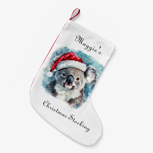Kerstmis Koala, aanpasbaar Kleine Kerstsok (Voorkant (Hangend))