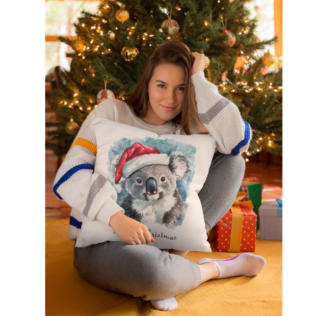 Kerstmis Koala, aanpasbaar Kussen (Creator heeft geüpload)