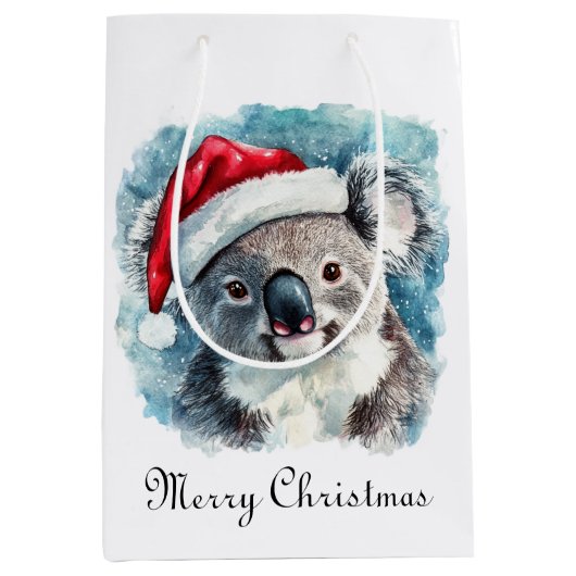 Kerstmis Koala, aanpasbaar Medium Cadeauzakje (Voorkant)