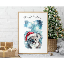 Kerstmis Koala, aanpasbaar Poster