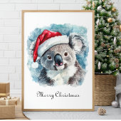 Kerstmis Koala, aanpasbaar Poster