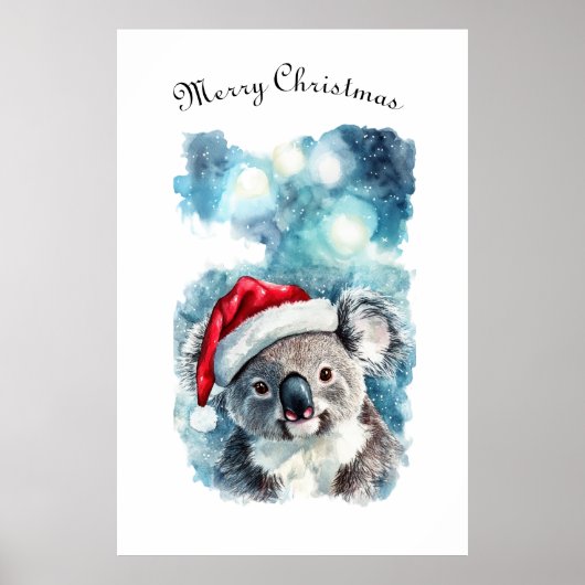 Kerstmis Koala, aanpasbaar Poster (Voorkant)