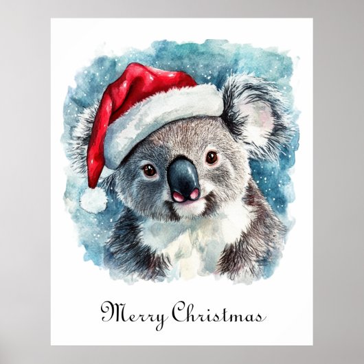 Kerstmis Koala, aanpasbaar Poster (Voorkant)