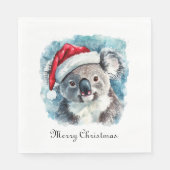 Kerstmis Koala, aanpasbaar Servet (Voorkant)