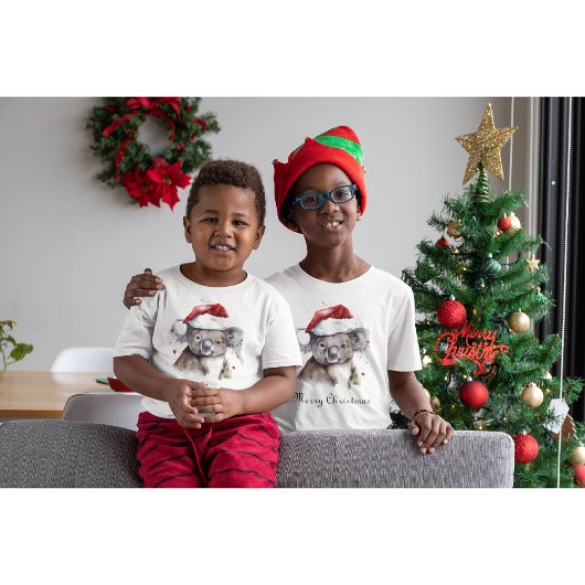 Kerstmis Koala, aanpasbaar T-shirt