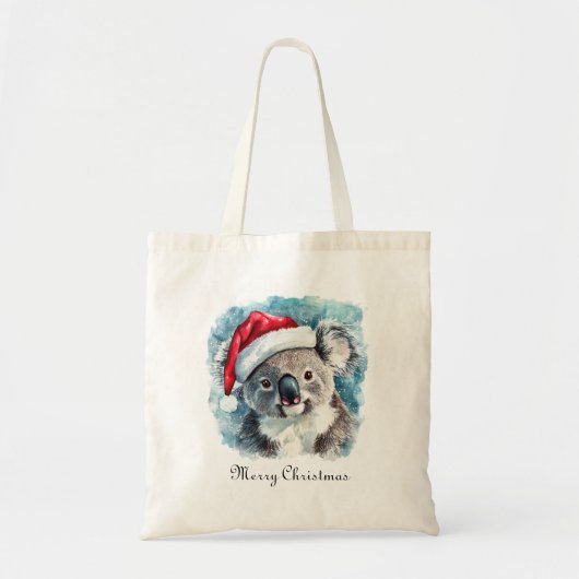 Kerstmis Koala, aanpasbaar Tote Bag (Voorkant)