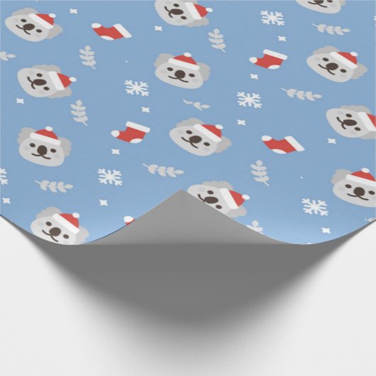 Kerstmis Koala Beer Pattern Cadeaupapier (Hoek)