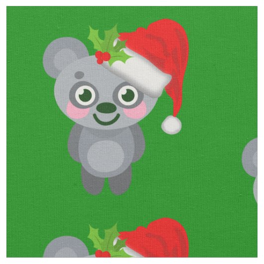 kerstmis koala santa claus stof (Close Up)