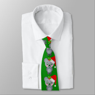 kerstmis koala santa claus stropdas
