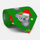 kerstmis koala santa claus stropdas (Opgerold)