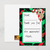 Kerstmis Koala vult-in-the-Blank Dank u Kaart (Voorkant / Achterkant)