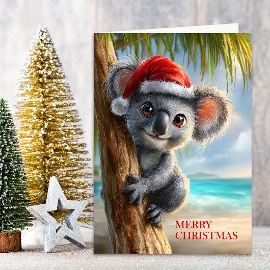Kerstmis Koala Zomer Feestdagen Kaart