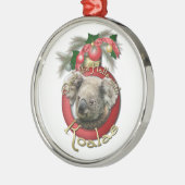 Kerstmis - Koalas - Dek de zalen Metalen Ornament (Links)
