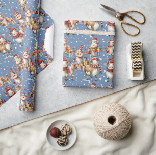Kerstmis Koe Cadeaupapier