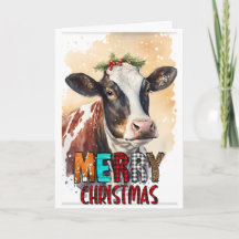 Kerstmis Koe Kaart