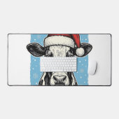 Kerstmis Koe Santa Hoed Vector Design_1 Bureaumat (Keyboard & Muis)