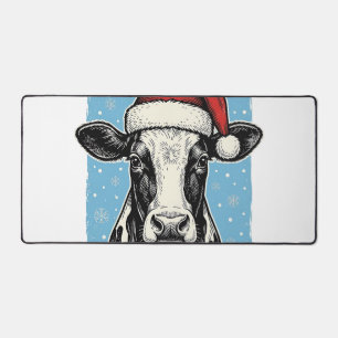Kerstmis Koe Santa Hoed Vector Design_1 Bureaumat