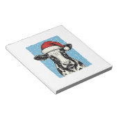 Kerstmis Koe Santa Hoed Vector Design_1 Notitieblok (Schuin)